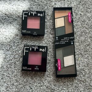 Lot Make up! Wet n Wild eyeshadow and Maybelline fit me blush.